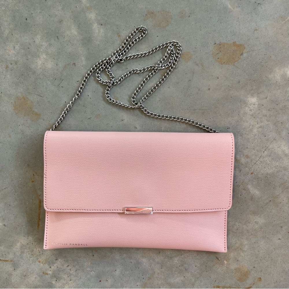 Loeffler Randall leather clutch